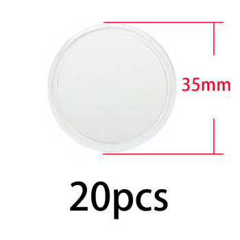 35 mm20 бр. Прозрачна плоча за подвързване с дупка за гъби, 360-градусова сгъваема плоча за подвързване Пластмасов пръстен за подвързване Офис консумативи