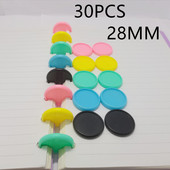 28MM30PCS novo ljepilo za uvezivanje prijenosnog računala s rupom u obliku gljive, plastični čvrsti prsten za uvezivanje, pribor za uvezivanje samostalnih listova