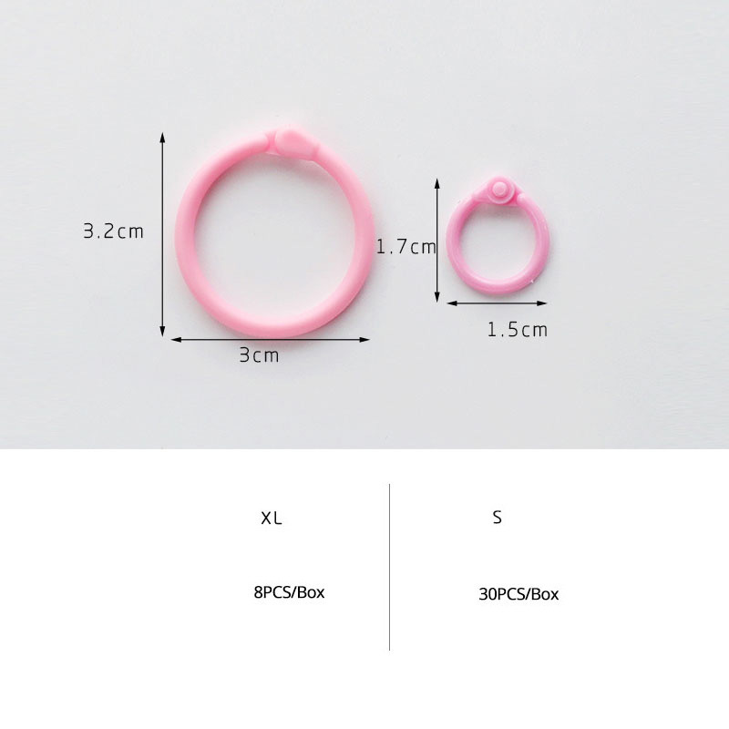 Kreativni plastični višenamjenski kružni prsten DIY albumi Obruči za uvez knjiga s slobodnim listovima Uredski uvez