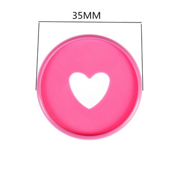 30 PCS 35 mm цветен пръстен за подвързване във формата на сърце въртене на 360 градуса Направи си сам кръгъл пластмасов пръстен за подвързване пръстен за подвързване