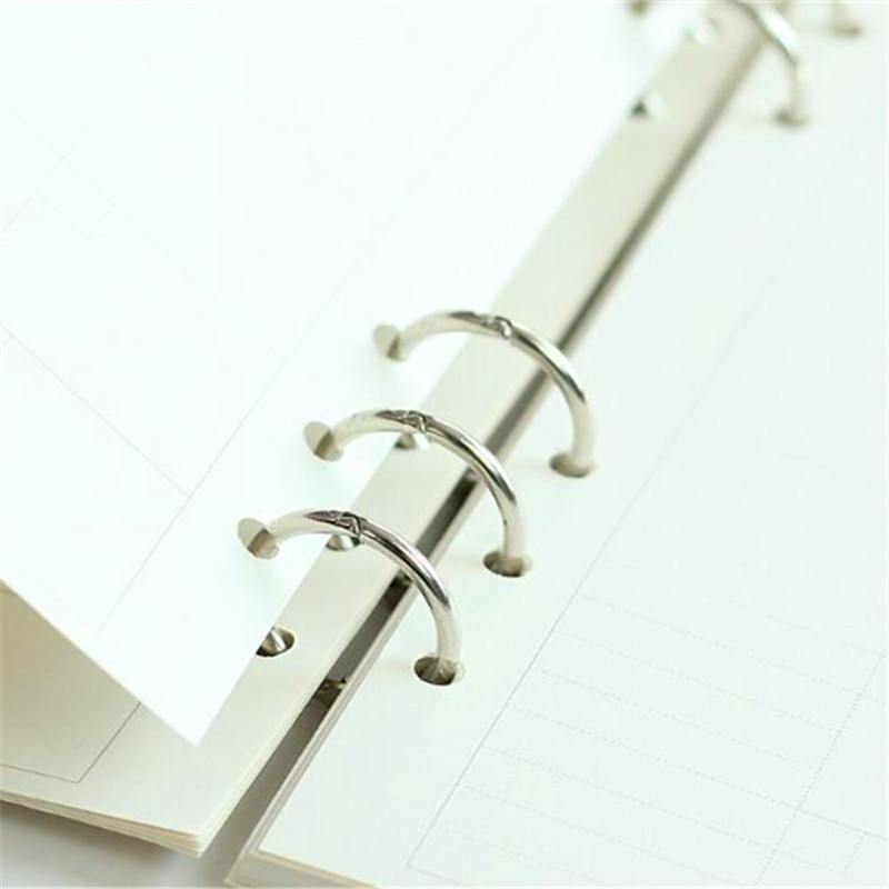 2Pcs/Lot Metalni album s 3 prstena za uvezivanje slobodnih listova DIY prstenovi za uvez knjiga A5 A6 A7 Uredski pribor za uvez