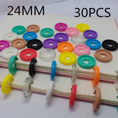 24MM30PCS prijenosno računalo ljubavni plastični prsten za uvezivanje labavi listovi gljiva rupa ljepilo planer za uvezivanje prsten registrator