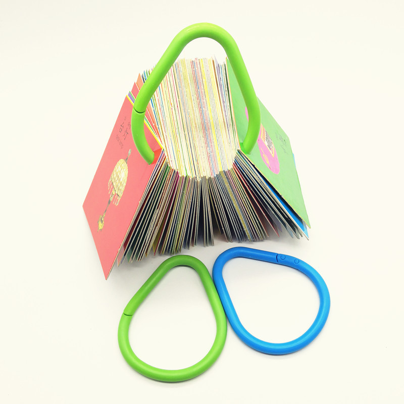 2KOM Dvostruka kopča Visoko čvrsti plastični prsten za otvaranje Kartica Prsten u boji Višenamjenski prsten s kopčom Labavi prsten za vezivanje kopče