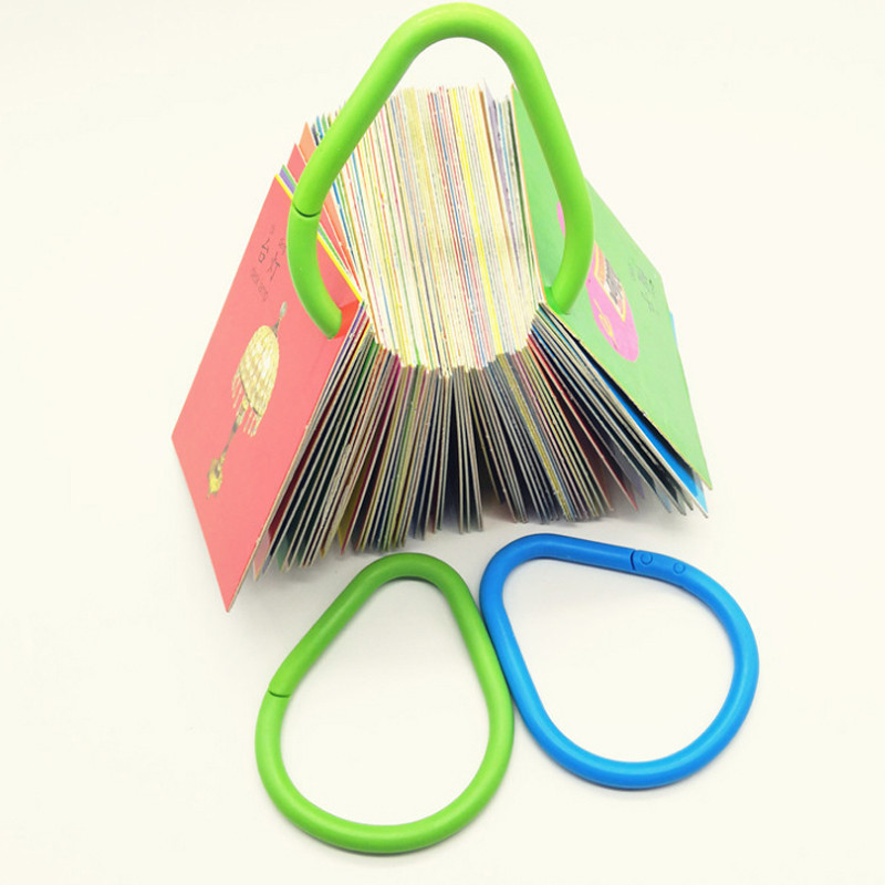 2KOM Dvostruka kopča Visoko čvrsti plastični prsten za otvaranje Kartica Prsten u boji Višenamjenski prsten s kopčom Labavi prsten za vezivanje kopče