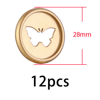 12 buc. 28 mm, culoare mată, discuri de legare, inele de cataramă, inele de liant din plastic, stil fluture, cu frunze libere, ciuperci, pentru legare.