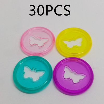 30PCS 26MM Boja gljiva rupa disk leptir uzorak disk uvez uredski slobodni listovi uvez prsten notepad registrator registrator CD kopča
