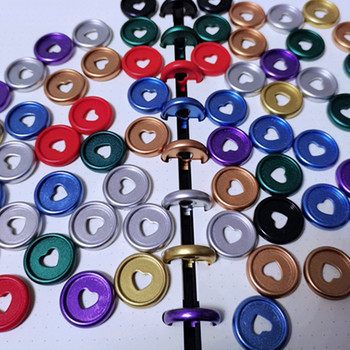 20 ΤΕΜ 23 χιλιοστά νέα παγωμένη πλαστική βιβλιοδεσία CD DIY κουμπιά με χαλαρά φύλλα 360 μοιρών περιστρεφόμενη οπή μανιταριού κουμπιά παγωμένη