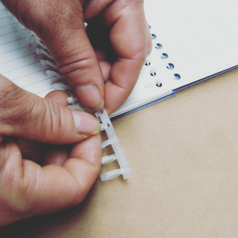 5 komada, mekana zavojnica s 30 rupa, traka za uvezivanje listova A4 A5 B5, prozirni prsten za uvezivanje, uklonjivi prsten za uvezivanje, plastična kopča