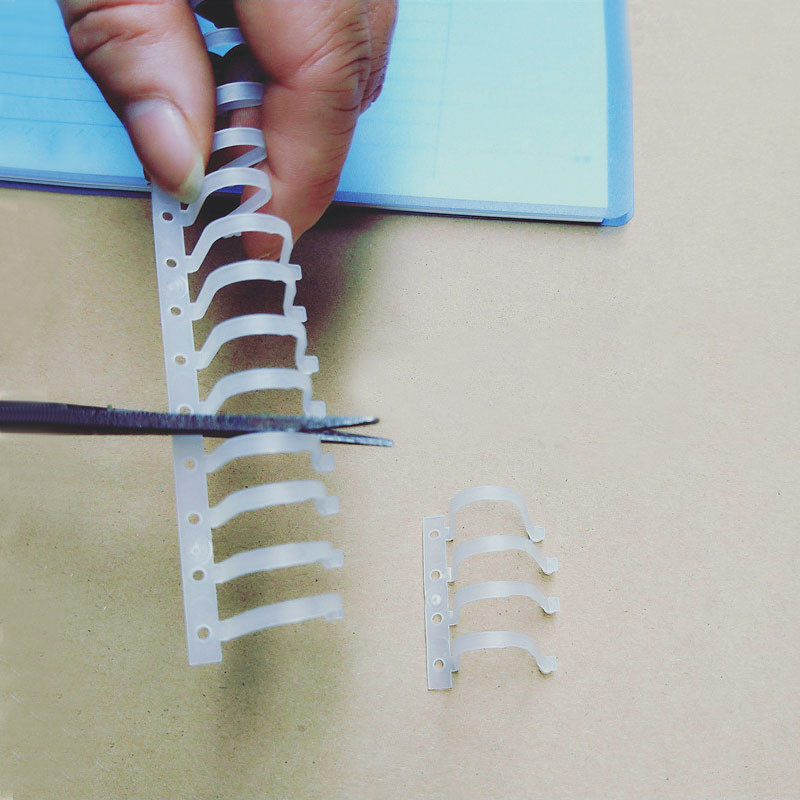 5 komada, mekana zavojnica s 30 rupa, traka za uvezivanje listova A4 A5 B5, prozirni prsten za uvezivanje, uklonjivi prsten za uvezivanje, plastična kopča