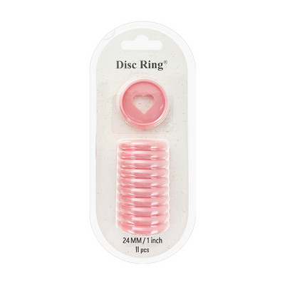 11 τεμ/κιβώτιο Δίσκος καρδιών με τρύπα μανιταριού Κουμπί σημειωματάριο Πλαστικοί δίσκοι βιβλιοδεσίας δαχτυλίδια πόρπης Δαχτυλίδια γραφείου και σχολείου