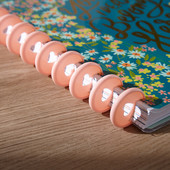 8PCS 35mm plastični prsten za uvez gljiva rupa Ljubav Gumb za uvez slobodnih listova DIY petlja za knjige Prsten za uvez slobodnih listova Kopča diska