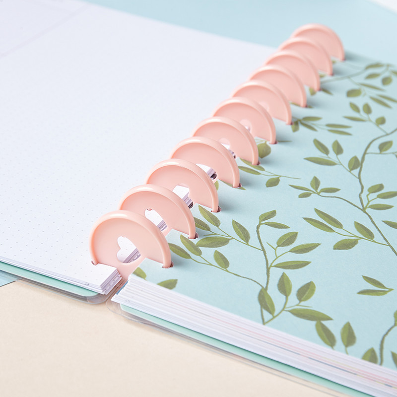 8PCS 35mm plastični prsten za uvez gljiva rupa Ljubav Gumb za uvez slobodnih listova DIY petlja za knjige Prsten za uvez slobodnih listova Kopča diska