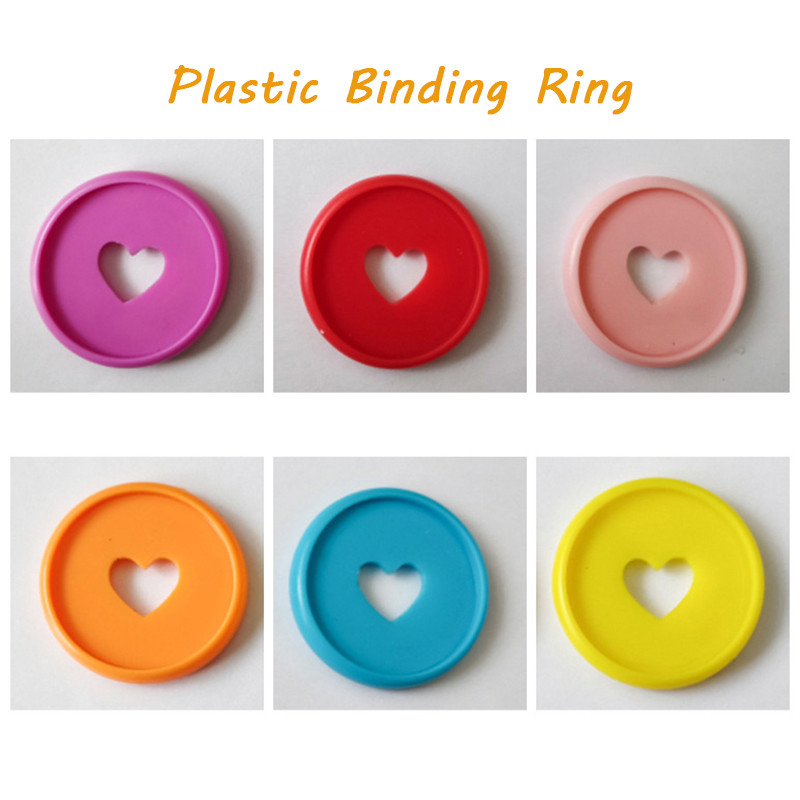 8PCS 35mm plastični prsten za uvez gljiva rupa Ljubav Gumb za uvez slobodnih listova DIY petlja za knjige Prsten za uvez slobodnih listova Kopča diska