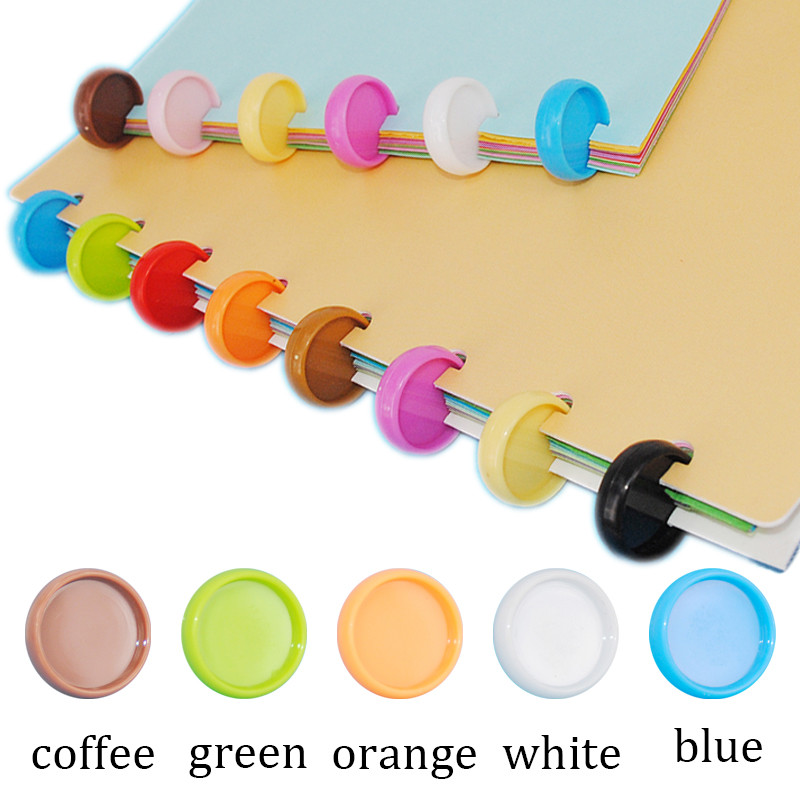 50 komada 19 mm čvrsti prstenovi s rupama u obliku gljive, vezivo, DIY diskovi, plastično vezivo, prstenovi za vezivanje od 360 stupnjeva sklopivi uredski materijal