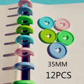 Plastični prsten za uvezivanje, slobodna kopča za uvezivanje s rupom od gljive, ljepilo za bilježnicu, uredski pribor za uvezivanje 12KOM 35MM