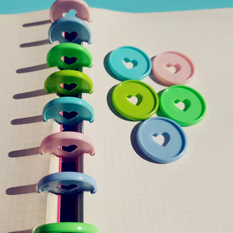 Plastični prsten za uvezivanje, slobodna kopča za uvezivanje s rupom od gljive, ljepilo za bilježnicu, uredski pribor za uvezivanje 12KOM 35MM