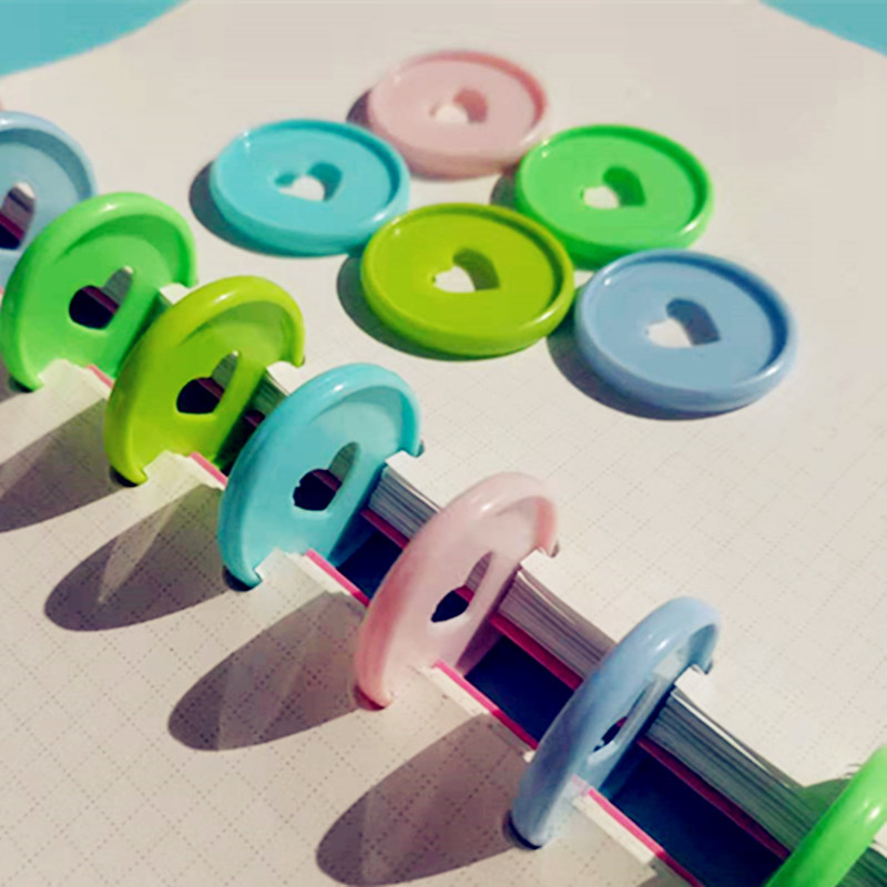 Plastični prsten za uvezivanje, slobodna kopča za uvezivanje s rupom od gljive, ljepilo za bilježnicu, uredski pribor za uvezivanje 12KOM 35MM