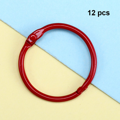 12 kom Metalni prstenovi za knjige 30 mm u boji Prsten za uvezivanje listova Obruči za knjige DIY albumi Obruč za školske rukotvorine Uredski uvez