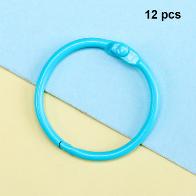 12 kom Metalni prstenovi za knjige 30 mm u boji Prsten za uvezivanje listova Obruči za knjige DIY albumi Obruč za školske rukotvorine Uredski uvez