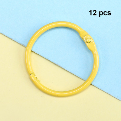 12 kom Metalni prstenovi za knjige 30 mm u boji Prsten za uvezivanje listova Obruči za knjige DIY albumi Obruč za školske rukotvorine Uredski uvez
