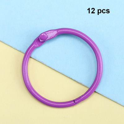 12 kom Metalni prstenovi za knjige 30 mm u boji Prsten za uvezivanje listova Obruči za knjige DIY albumi Obruč za školske rukotvorine Uredski uvez