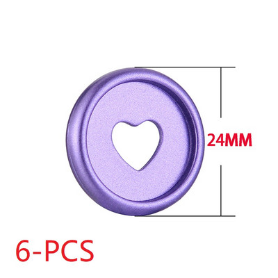 24 MM disk za uvezivanje s matiranom kopčom u obliku gljive i rupe u obliku srca. DIY kopča s labavim listovima, prsten za uvez za bilježnicu, plastični gumb, uredski materijal
