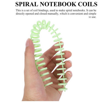 12Pcs Δέσιμο σημειωματάριων Spines Spiral Coils Notebook Spirals Comb Bindings