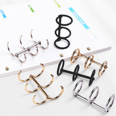 Επιμεταλλωμένο Χαλαρά Φύλλα Βιβλιοδετικό Βιβλίο Χρυσό Ασημί Μαύρο Δαχτυλίδι Δαχτυλίδι Δεσίματα Νικέλιο Επιτραπέζιο Ημερολόγιο Κύκλος 3 δαχτυλίδια για άλμπουμ κλειδιών καρτών