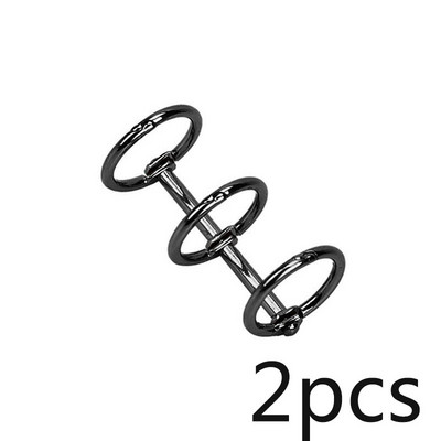 Επιμεταλλωμένο Χαλαρά Φύλλα Βιβλιοδετικό Βιβλίο Χρυσό Ασημί Μαύρο Δαχτυλίδι Δαχτυλίδι Δεσίματα Νικέλιο Επιτραπέζιο Ημερολόγιο Κύκλος 3 δαχτυλίδια για άλμπουμ κλειδιών καρτών