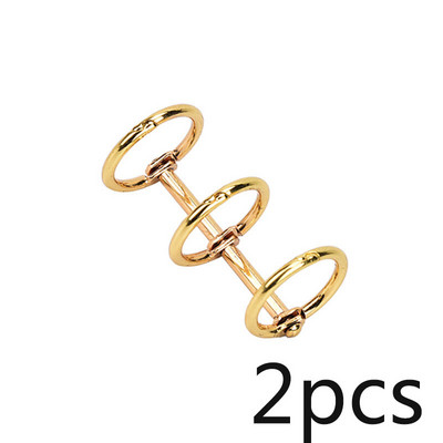 Επιμεταλλωμένο Χαλαρά Φύλλα Βιβλιοδετικό Βιβλίο Χρυσό Ασημί Μαύρο Δαχτυλίδι Δαχτυλίδι Δεσίματα Νικέλιο Επιτραπέζιο Ημερολόγιο Κύκλος 3 δαχτυλίδια για άλμπουμ κλειδιών καρτών