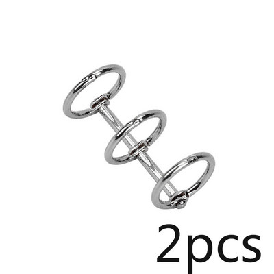 Επιμεταλλωμένο Χαλαρά Φύλλα Βιβλιοδετικό Βιβλίο Χρυσό Ασημί Μαύρο Δαχτυλίδι Δαχτυλίδι Δεσίματα Νικέλιο Επιτραπέζιο Ημερολόγιο Κύκλος 3 δαχτυλίδια για άλμπουμ κλειδιών καρτών