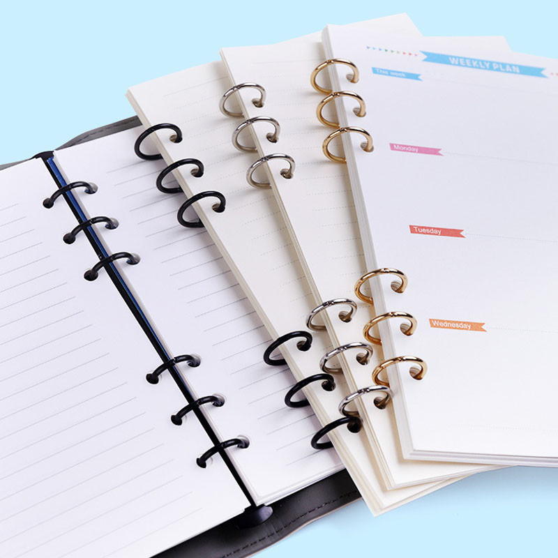 Επιμεταλλωμένο Χαλαρά Φύλλα Βιβλιοδετικό Βιβλίο Χρυσό Ασημί Μαύρο Δαχτυλίδι Δαχτυλίδι Δεσίματα Νικέλιο Επιτραπέζιο Ημερολόγιο Κύκλος 3 δαχτυλίδια για άλμπουμ κλειδιών καρτών