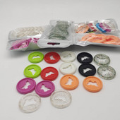 10Pcs/Lot 28MM šareni leptir, gljiva, uvez, disk, disk, plastični uvez, DIY, uredski uvez s kopčom od 360 stupnjeva