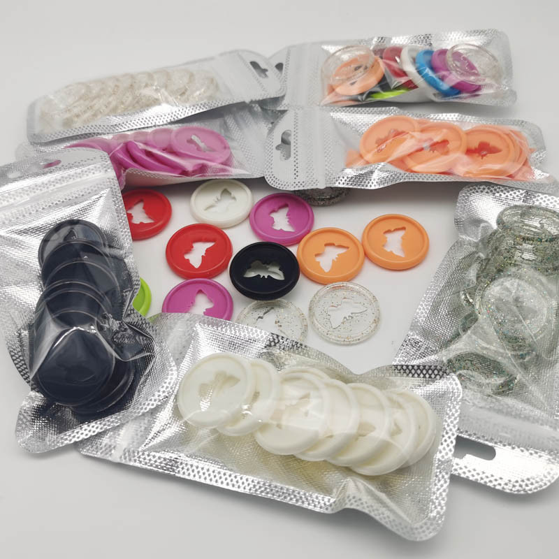 10Pcs/Lot 28MM šareni leptir, gljiva, uvez, disk, disk, plastični uvez, DIY, uredski uvez s kopčom od 360 stupnjeva