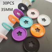 30PCS 35MM uzorak petokrake zvijezde u boji, plastični prsten za uvezivanje, kopča za uvez, blok za pisanje s rupom od gljive, poseban CD.