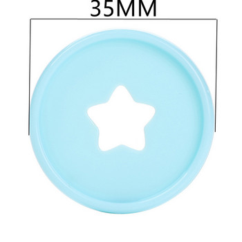 30PCS35MM χρωματιστό πεντάκτινο σχέδιο με πλαστικό δαχτυλίδι δέσιμο πόρπη, ειδικό CD σημειωματάριο με μανιτάρια με χαλαρά φύλλα.