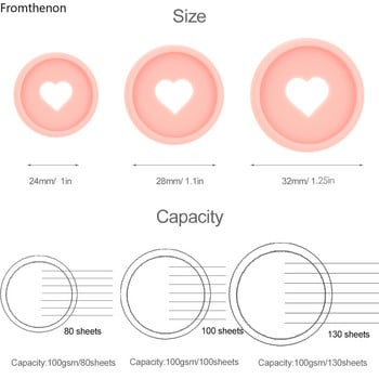 24 mm сърцевидни пластмасови дискове за подвързване за Discbound Notebook Mushroom T Type Hole Planner Пръстен за подвързване за скрапбукинг