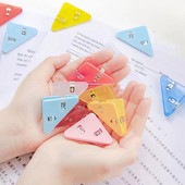 10db/tétel sarokkapcsok készlet átlátszó háromszög klip oldaltartó index bilincs adatteszt papír rendezett asztal szervező irodai iskola