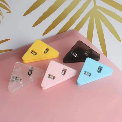 10db/tétel sarokkapcsok készlet átlátszó háromszög klip oldaltartó index bilincs adatteszt papír rendezett asztal szervező irodai iskola