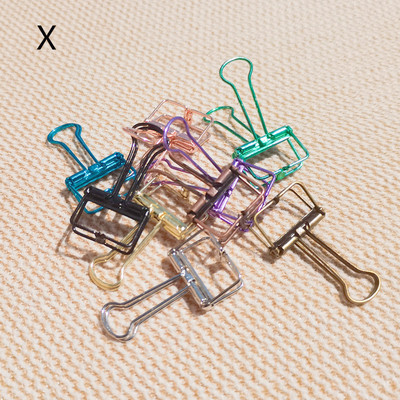 Kis irodai kellékek könyvcsipesz irodaszer mappa al-szín fém hosszú farok klip kötési klip retro fecskefarkú klip