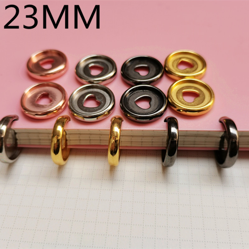 Galvaninis rišimo žiedas 30PCS23MM plastikinis grybų skylutė persikų širdelės mygtukų priedai įrišimo palaidų lapų saga