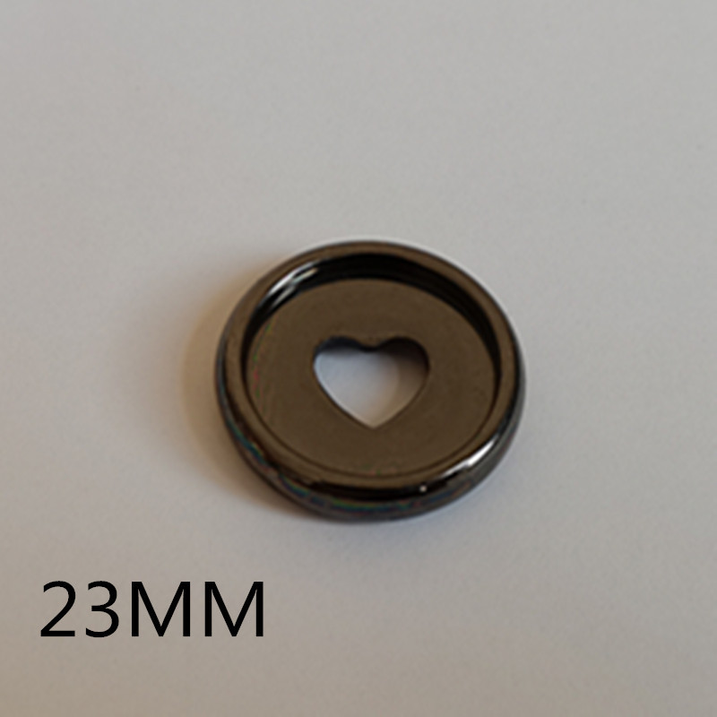 Galvaninis rišimo žiedas 30PCS23MM plastikinis grybų skylutė persikų širdelės mygtukų priedai įrišimo palaidų lapų saga