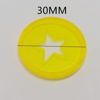 20PCS30MM прозрачен желеобразен цвят петолъчка звезда модел пластмасова катарама за подвързване, консумативи за подвързване на свободни листа
