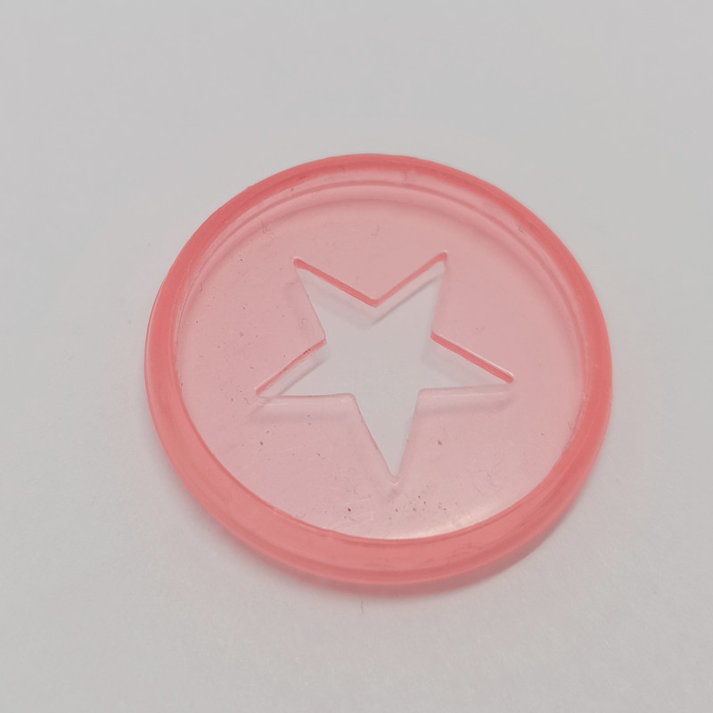 20 ks 30 mm priehľadná želé farba päťcípej hviezdy plastová viazacia spona, viazacie potreby na knihy s voľnými listami