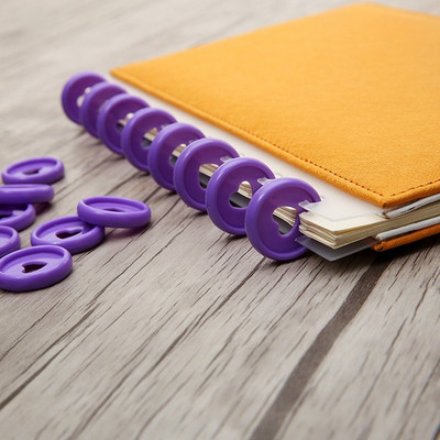 20 tk 24 mm köitepandlaga meisterdage sülearvuti värviline köitmisrõngas 360 kraadi pöörlev lahtiste lehtedega nööpnööbiga õppe kontoriköitmistarbed