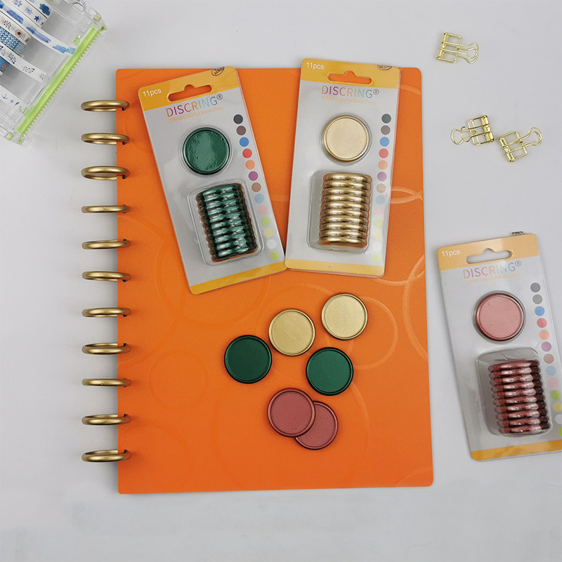 11 τμχ/κιβώτιο 35mm Δακτύλιοι βιβλιοδεσίας Σημειωματάριο τρύπας μανιταριών Δίσκοι βιβλιοδεσίας χαλαρών φύλλων DIY Δαχτυλίδι βιβλιοδεσίας 360 μοιρών Πτυσσόμενο προμήθειες γραφείου