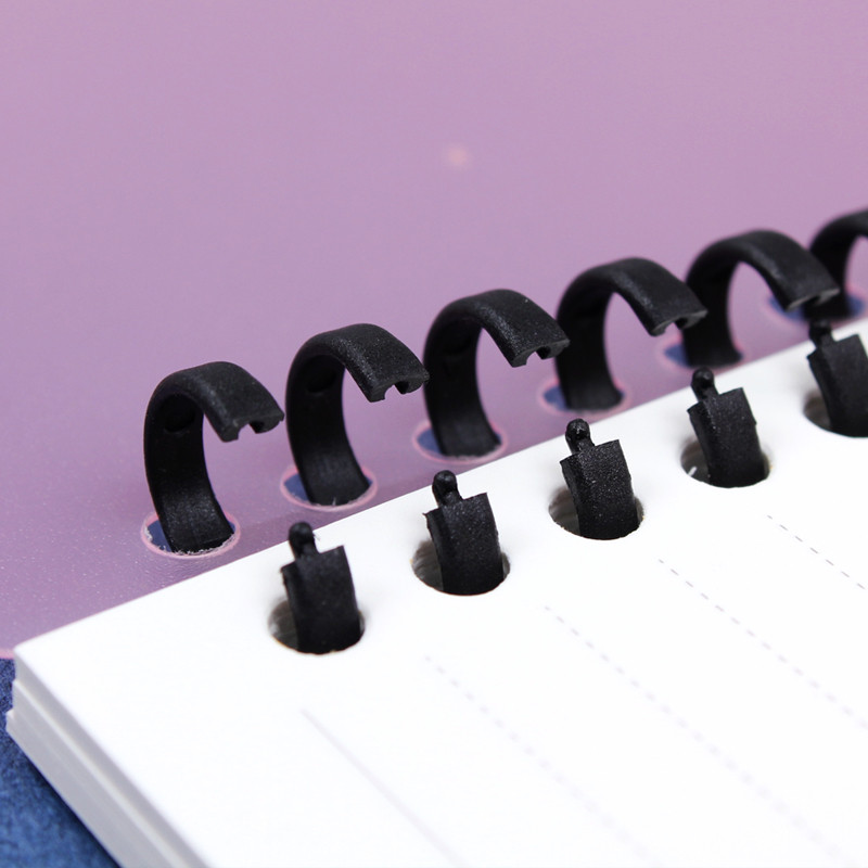 5 komada 12 mm 30 rupa, plastični prsten za uvezivanje, opružni spiralni prstenovi za djecu A4 A5 A6 Papirnato računalo Uredski pribor