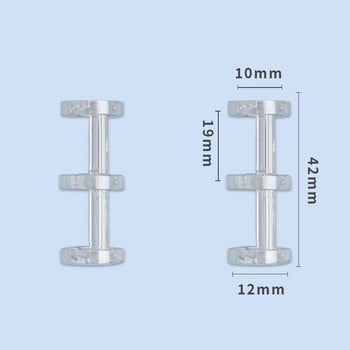 10 бр. Пластмасови подвързващи листове Пръстени за албуми Скрапбук Щипки Занаятчийски фотоалбум Подвързващо устройство с 3 дупки Канцеларски консумативи