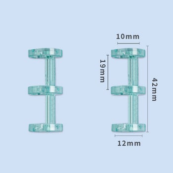 10 бр. Пластмасови подвързващи листове Пръстени за албуми Скрапбук Щипки Занаятчийски фотоалбум Подвързващо устройство с 3 дупки Канцеларски консумативи