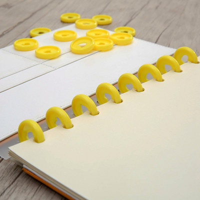 30 kom. Čvrsti prstenovi za vezivanje u obliku srca za bilježnice, 24 mm Diy Happy planer disk, rastresiti listići za vezivanje s gljivama za spomenare A20-S1